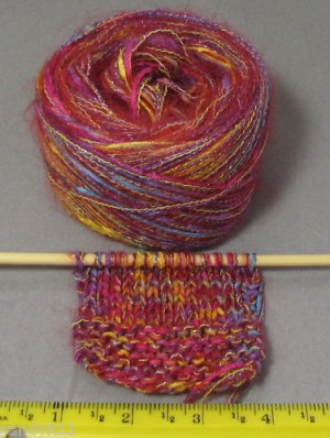 njy ball combo yarn mohair lilac crocuses red