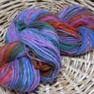 njy hand dyed yarn soft luxury 100% soft lambswool 175 yards rainbow  dusk