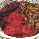 100% soft wool roving hand painted 8 ounces fall in the alpaca woods