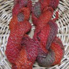 hand dyed yarn 2 skeins lot yarn wool heathered fall fire