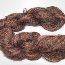 njy mix combo yarn alpaca mohair rust cedar trees by the back fence