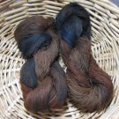 hand dyed  yarn 100% alpaca lace 880 yds winter nights are coming blues browns