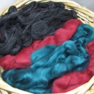 100% soft wool roving hand painted 8 ounces unique potluck