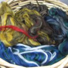100% soft wool roving hand painted 8 ounces unique otter lake