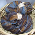 njy hand dyed yarn soft  100% wool hand dyed unisex brown teal tweed
