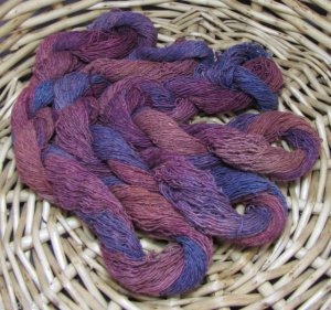 hand dyed 3 skein lot yarn silk antique gemstones