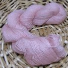 hand dyed  yarn 70% alpaca 30% silk 440 yards laceweight pink sock shawl