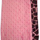 Custom Rose Giraffe Ruffled Silky Toddler Blanket