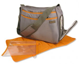Trend Lab Gray/Orange Ultimate Diaper Bag