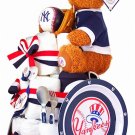 Official Yankees Baseball Diaper Cake (Includes Over 70 Items)