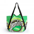 Lime Pemier 100% Cotton Eco Canvas Shoulder Tote Bag / Shopper Bag / Multiple Pockets