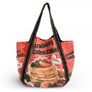 Coffee Cake 100% Cotton Eco Canvas Shoulder Tote Bag / Shopper Bag / Multiple Pockets