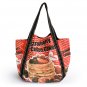 Coffee Cake 100% Cotton Eco Canvas Shoulder Tote Bag / Shopper Bag / Multiple Pockets