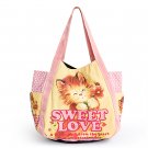 Sweet Love 100% Cotton Eco Canvas Shoulder Tote Bag / Shopper Bag / Multiple Pockets