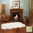 Premium Four Longwool Sheepskin Rug - Cream