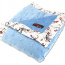 Dr. Seuss Cat in the Hat Blue Star Velour Blanket