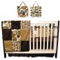 Bubbles Brown 4 Pc Crib Bedding Set w/ Free Frames!