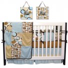 Bubbles Teal 4 Pc Crib Bedding Set w/ Free Frames!