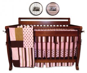 Maya 4 Pc Crib Bedding Set w/ Free Frames!
