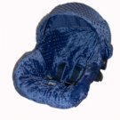 Chambray Minky Dot Infant Car Seat Cover