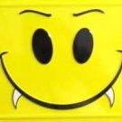 Free S/H ★Vampire Smiley Face Sign fangs Yellow Auto Plate GIFT