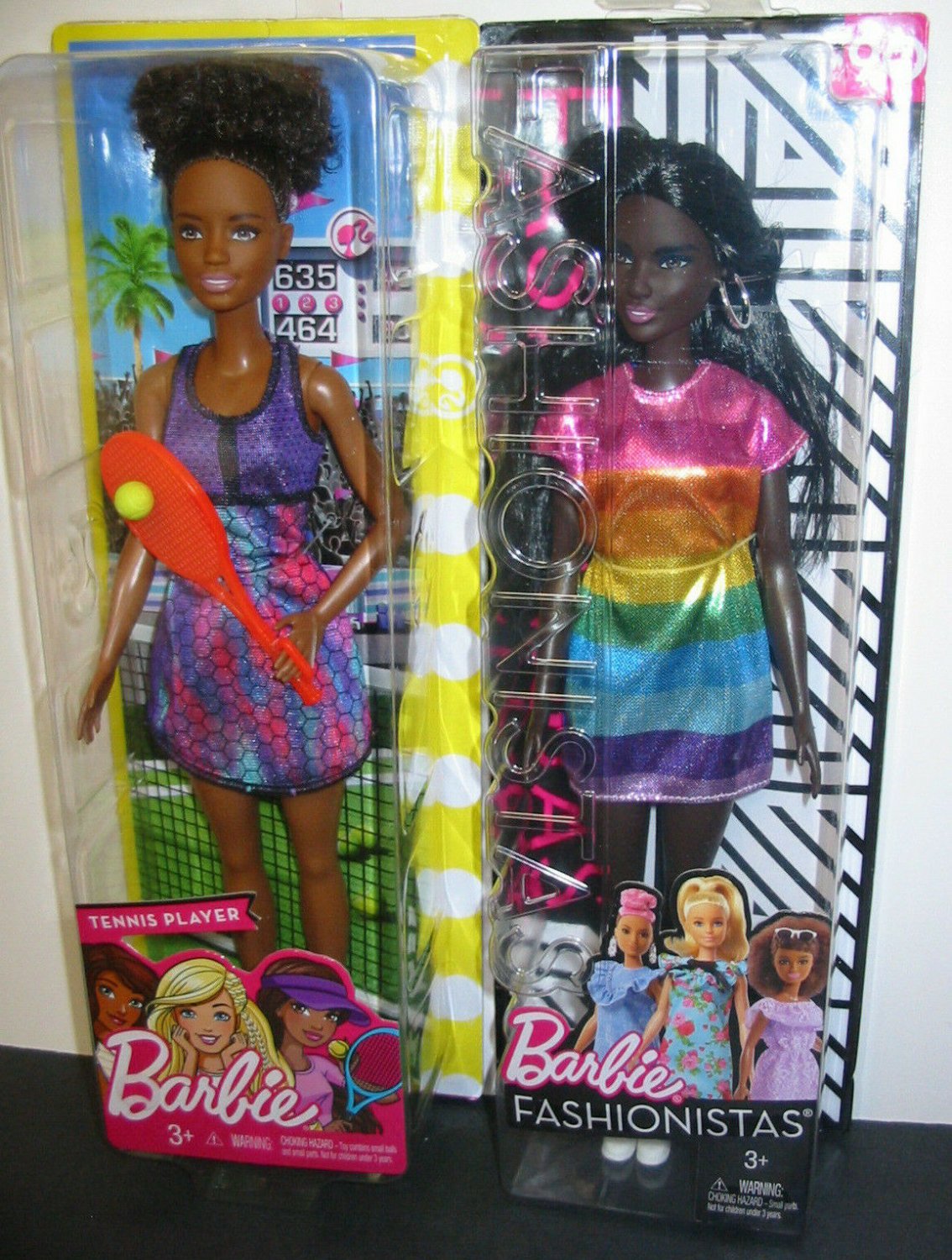 Barbie Fashionistas 90 Rainbow Sparkle Doll Tennis Player Black African ...