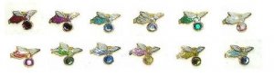 Birthstone Angel Charm