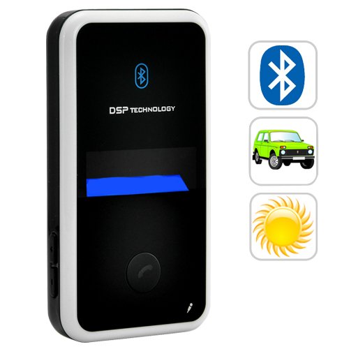 Solar Powered Bluetooth Car Kit w/ Caller ID, Mic, Speaker