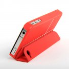Guoer iPhone 4 4S Mini Smart Cover - Plastic Case + Magnetic Surface Stand - Red