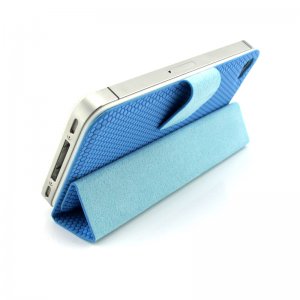 Guoer iPhone 4 4S Mini Smart Case 2GEN - Magnetic Surface Protective Shell - Blue