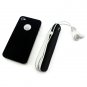 Guoer 3GEN iPhone 4 / 4S Metal Boundless Back Case - Mini Smart Cover with Magnetic Stand - Black