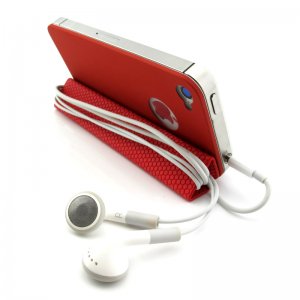 Guoer 3GEN iPhone 4 / 4S Metal Boundless Back Case - Mini Smart Cover with Magnetic Stand - Red
