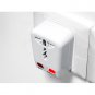 5PCS MOQ Universal Travel Adapter Converter with USB Charging Port