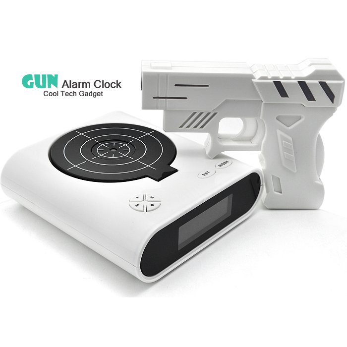 Gun Alarm Clock - Shooting O’Clock - Novelty Tech Gadget