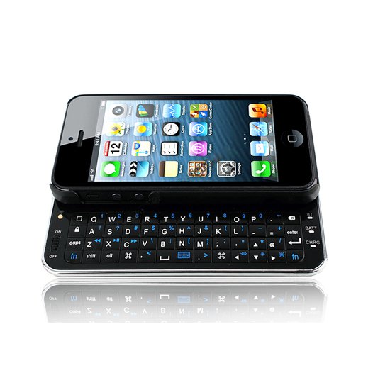 Wireless Bluetooth Sliding QWERTY Keyboard Case For iPhone 5