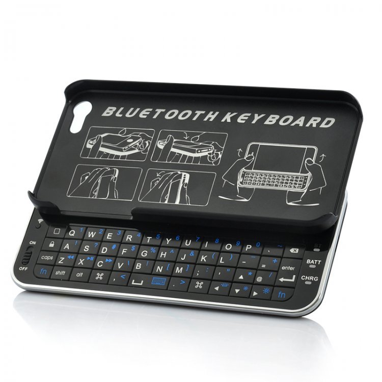 Wireless Bluetooth Keyboard Case For iPhone 5 Qwerty Side Slider
