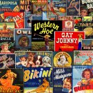 Vintage Crate labels- 25ct Large assorted sizes