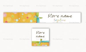 Etsy Store Banner and Avatar - Polka Dots