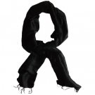Thai Silk Scarf Black Color Med Size