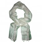 Thai Silk Scarf Creamy White Color Med Size