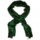 Thai Silk Scarf Forest Green Color Med Size