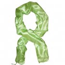 Thai Silk Scarf Light Green Color Med Size