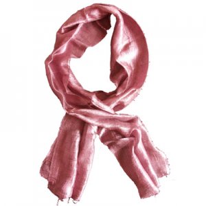 Thai Silk Scarf Mid Pink Color Medium Size