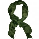 Thai Silk Scarf Murky Green Color Medium Size