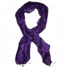 Thai Silk Scarf Purple Color Medium Size