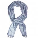 Thai Silk Scarf Silver Color Medium Size