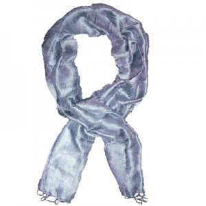 Thai Silk Scarf Silver Color Medium Size