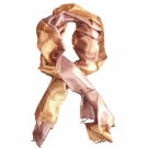 Thai Silk Scarf Golden & Mid Brown Large Size