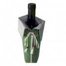 Thai Silk Wine Bottle Cover Green & Silver