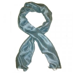 Thai Silk Scarf Light Blue Color Medium Size